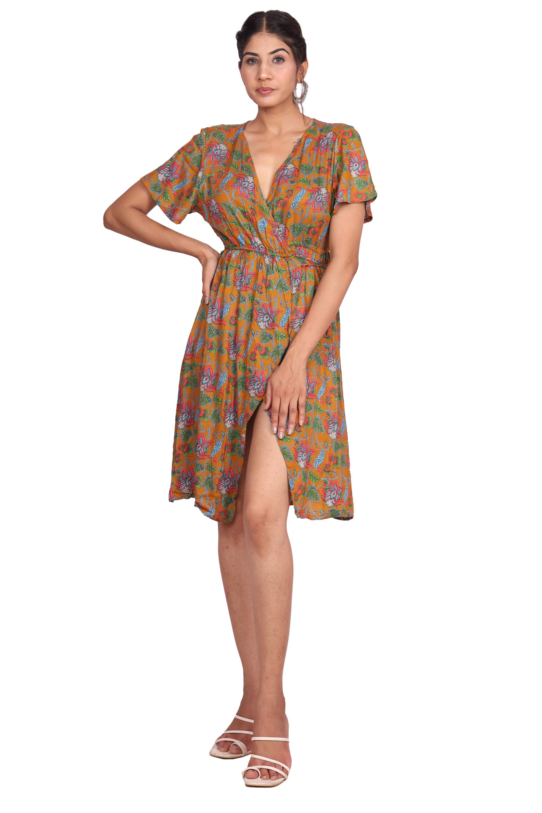 Cross Leg Midi Dress