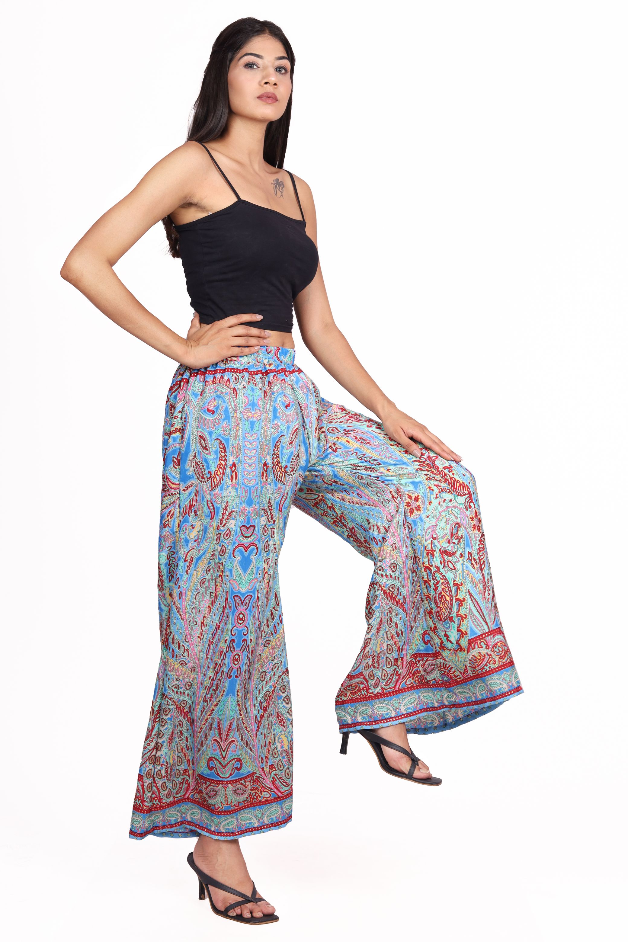 Poly-Silk Wide Bottom Plazzo