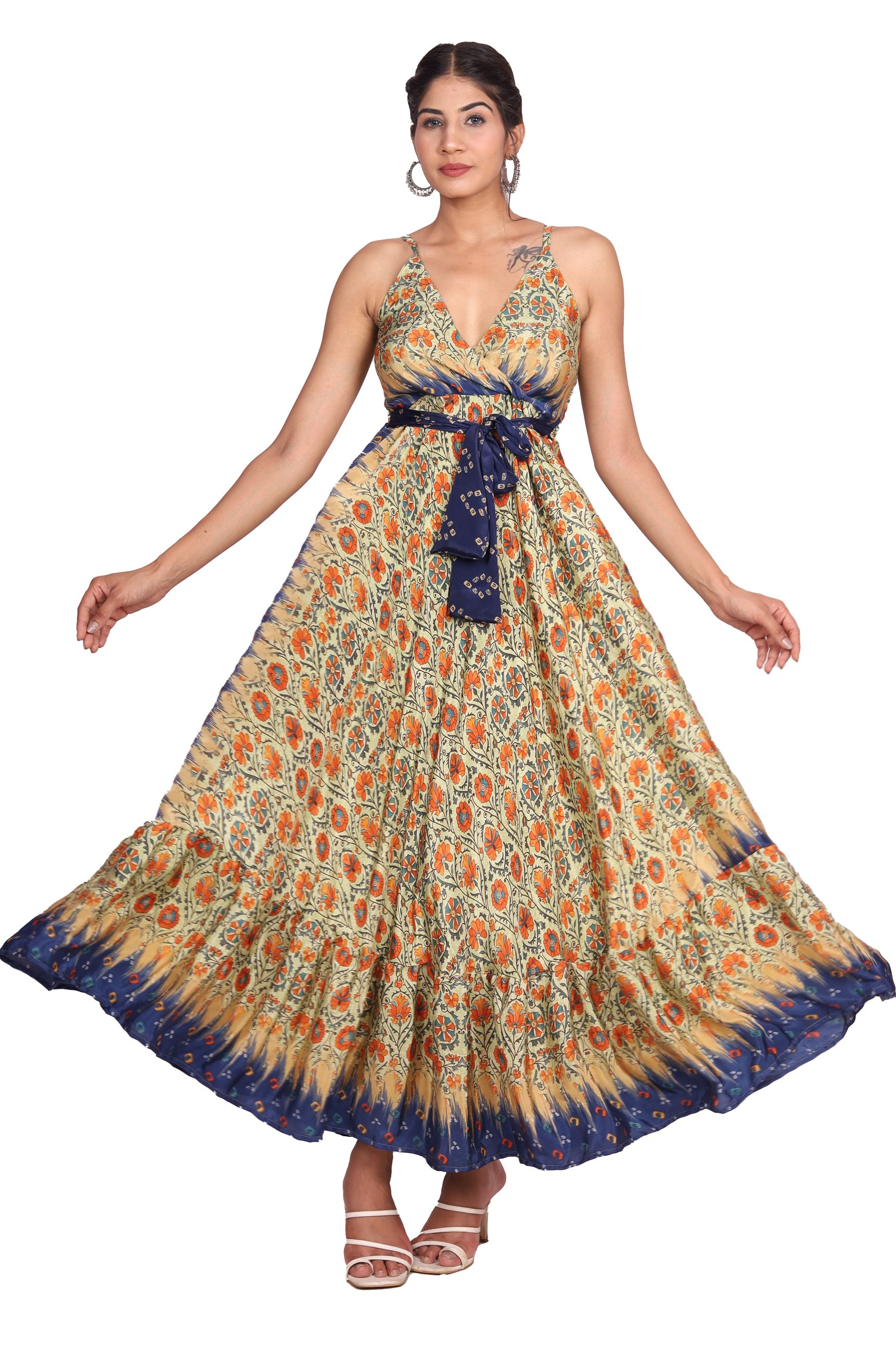 Wide Bottom Belt Dress